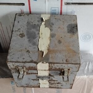 Vintage Metal 1940's Storage Box